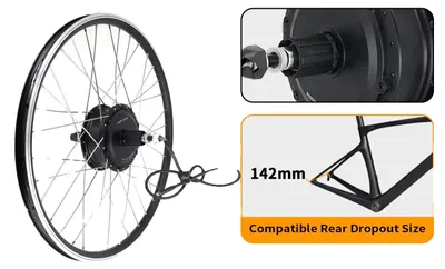 Produktbild von E-Bike Umrüstkit, Hochleistungsmotor, Komplettinstallationskit, 48V500W Hinterrad-Kassette-a, 27.5-d