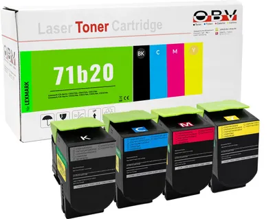 Produktbild von Lexmark 71B20 kompatible Toner 4er Set - CS317dn CS417dn CS517de CX317dn CX417de CX517de