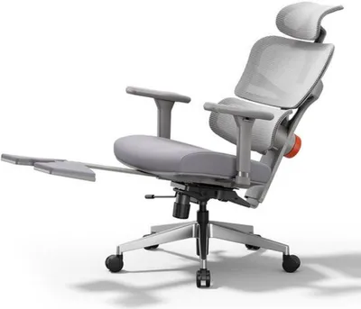 Immagine prodotto di Sedia da ufficio ergonomica - con poggiapiedi e supporto lombare - nera