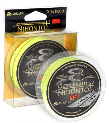 Produktbild von Mikado Nihonto Octa Geflochtene Schnur 150 M Gelb 0.080 mm Gelb 0.080 mm