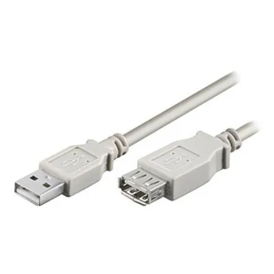 Obrázek produktu pro Logo Prodlužovací kabel USB (2.0), USB A M - USB A F, 5 m, šedý, blistr
