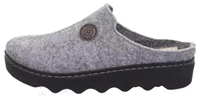 Zdjęcie produktu dla Kapcie damskie Rohde, model Foggia-D 6120, wykonane z filcu, z płaską podeszwą, z wyjmowanymi wkładkami. Rozmiar: 42 EU, kolor: szary
