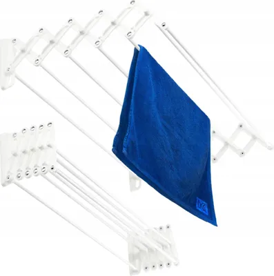 Produktbild von Wäscheständer - Wandmontiert ausziehbar - 62 cm Breite - Ziehharmonika - Für Bad - Platzsparend