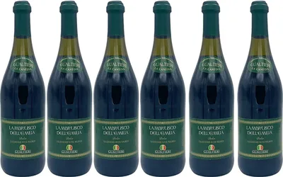 Produktbild von Lambrusco Gualtieri Rosso süß 6x 0,75l Dell Emilia | Roter Perlwein aus Italien | 7,5% Vol.