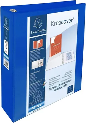 Zdjęcie produktu dla Segregator prezentacyjny EXACOMPTA, A4 Maxi, niebieski, ring 4D
