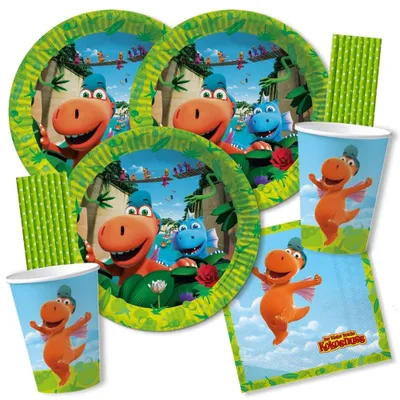 Immagine prodotto di Set da festa per bambini con "Il Piccolo Drago", composto da 68 pezzi