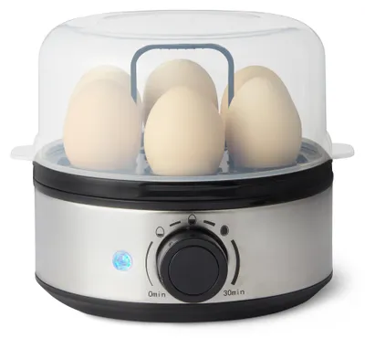Immagine prodotto di Amazon Basics: Cuocitore per uova, elettrodomestico da cucina, per cuocere uova sode, alla coque e altro
