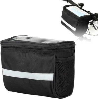 Produktbild von Lenkertasche für E-Bike mit Lenkeradapter – Wasserdicht – Telefonfach – Schwarz