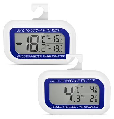 Image de Thermomètres numériques pour réfrigérateur et congélateur, lot de 2