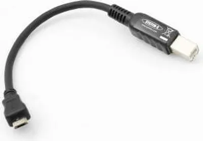 Produktbild von System-S Micro USB 2.0 (male) zu USB B (male) Adapter Daten- und Ladekabel Verlängerung 15cm