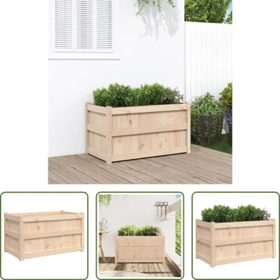 Immagine prodotto di The Living Store Fioriera 90x50x50 cm in legno di pino massiccio