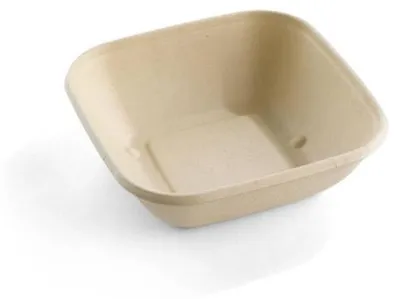 50 Salatschüsseln 750 ml, quadratisch, 17,5 cm, aus Schilfpulpe