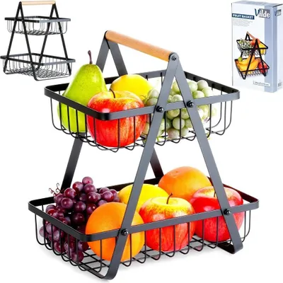 Image de Panier en métal de style loft pour fruits et légumes