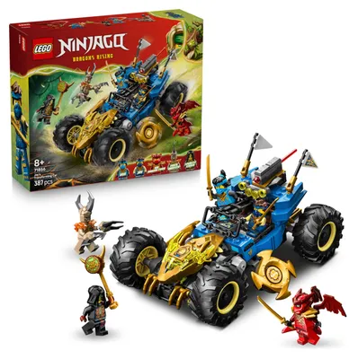 Zdjęcie produktu dla LEGO NINJAGO Wielofunkcyjny samochód Jaya, Zestaw do budowania, 8 lat(a), Plastik, 387 szt., 607 g