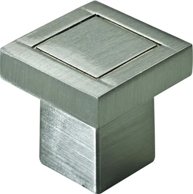 Produktbild von Hettich Möbelknopf Zinkdruckguss Edelstahl-Optik 18,0 x 18,0 mm - 1 Stück