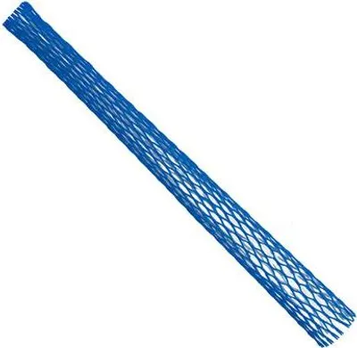 A blue mesh tube is shown against a white background.