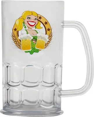 Produktbild von Bierkrug transparent-bunt 400 ml - Einheitsgröße
