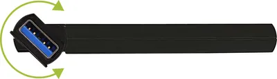 Obrázok produktu pre InLine 35391, USB 3.2 Gen 1 (3.1 Gen 1) Type-A, USB 3.2 Gen 1 (3.1 Gen 1) Type-A, 5000 Mbit/s, Čierna, Hliník, Plast, 54 mm
