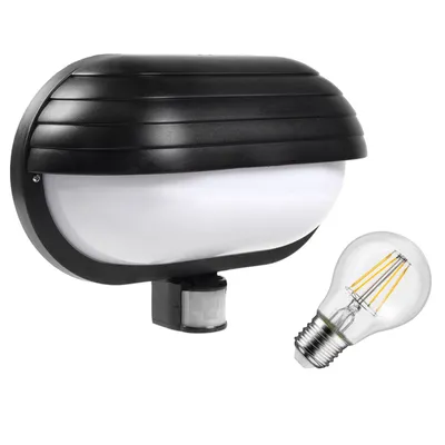 Obrázek produktu pro Nástěnné svítidlo Maclean, s PIR čidlem, max. 60W, 180°, MCE33B + LED 8W