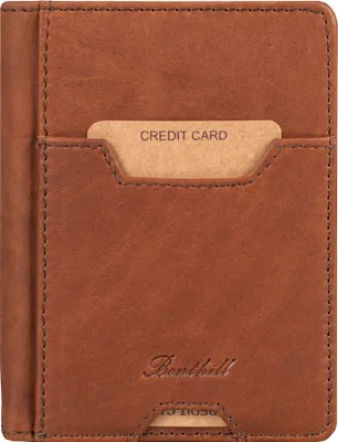 Produktbild von Benthill Herren Geldbörse aus Echt-Leder - Slim Geldbeutel mit RFID-Schutz - Kleines Portemonnaie für Männer - Kleine Geldbörse mit Münzfach