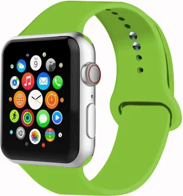 Produktbild von Apple Watch Silikon Sport Ersatz Armband - Grün, 38/40/41mm S/M
