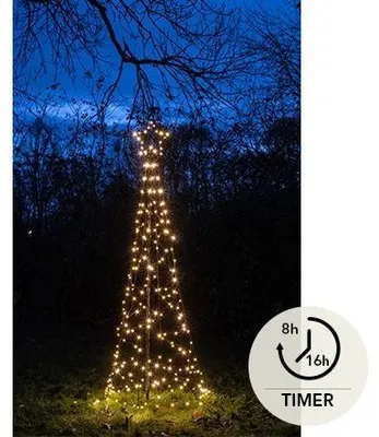 Produktbild von LED Weihnachtsbaum mit Stern Outdoor | 236 LEDs | Ø 70 × 200 cm | Classic Warmweiß inkl. Mast | Anna's Collection