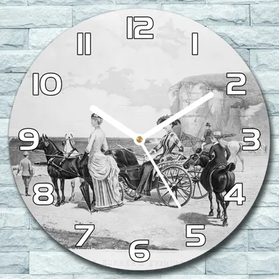 Produktbild von Wanduhr aus Glas Rund fi 30 Sommernachmittags Quarz Deko Schlafzimmer Büro