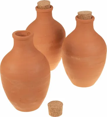 Produktbild von SIDCO Olla 3 x Bewässerer Bewässerungssystem Terrakotta Tontopf Pflanzen Bewässerung