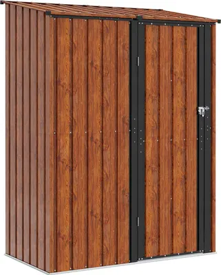 Produktbild von vidaXL Gartenhütten Braun 153,5 x 86 x 200 cm Metall