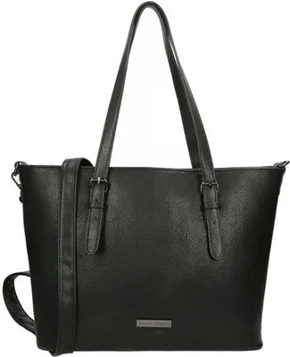 Produktbild von Große Damen Tasche Schultertasche Umhängetasche Crossover Bag Leder Optik Handtasche  Schwarz
