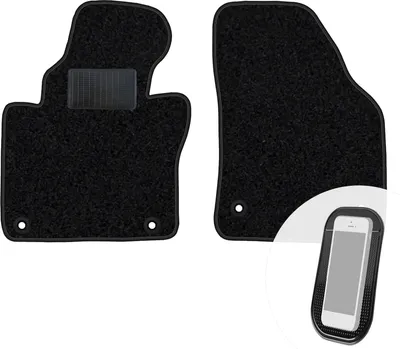 Immagine prodotto di moto-MOLTICO tappetini anteriori auto velours tappetini auto nero set tappetini 2 pezzi adatto per VW Touran 2003-2015
