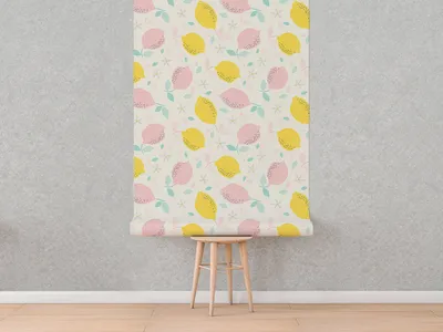 Produktbild von Coloray Fototapete 104x70 cm Latextapete Magicstick - Zitronenblumen