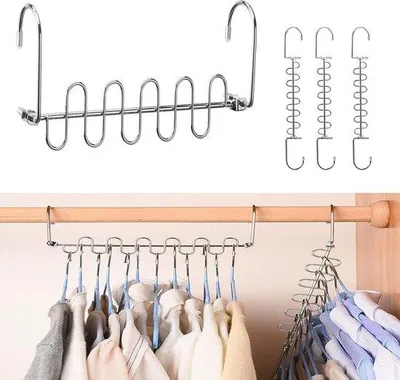 Immagine prodotto di Set di 4 ganci appendiabiti in metallo per l'organizzazione degli spazi con design a gancio