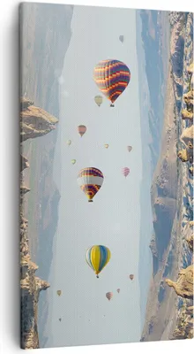 Produktbild von Bild auf Leinwand - Leinwandbild - Einteilig - Surrealismus Flug Luftballons - 45x80cm - Wand Bild - Wanddeko - Wandbilder - Leinwanddruck - Bilder - Wanddekoration - Leinwand bilder - PA45x80-4454