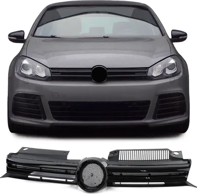 Immagine prodotto di Griglia del radiatore Griglia sportiva in nero lucido per VW Golf 6 VI dal 2008-2013