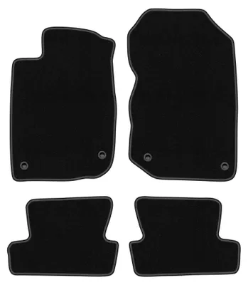 Image de Tapis de sol en moquette pour Honda CR-Z 2010-2016 (coupé) – jeu 4 pièces, noirs, sur mesure – Wielganizator BASIC