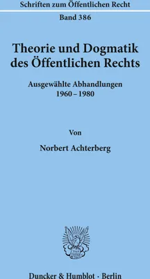 Produktbild von Theorie und Dogmatik des Öffentlichen Rechts.