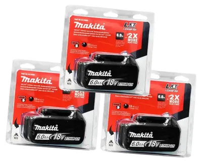 Obrázek produktu pro Dobíjecí baterie, kapacita 6000 mAh, bezpečnostní prvky, 3 kusy, 6,0 Ah