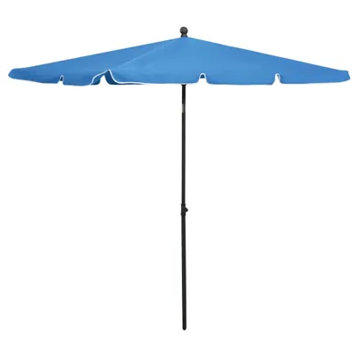 Produktbild von The Living Store Sonnenschirm mit Mast 210x140 cm Azurblau