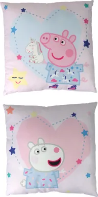 Produktbild von 1 Stück Peppa Wutz und Suzy Sheep Kinderkissen - Dekokissen ca. 30cm x 30cm - STANDARD 100 by ® e Qualität- Original Lizenzware