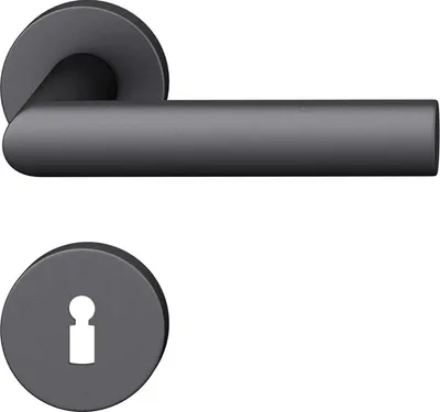 Produktbild von FSB Drückergarnitur 12 1108 ASL auf Rosette BB, Aluminium schwarz matt