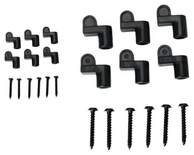 Produktbild von INF Fenster-Fliegengitter-Clips 12er-Pack – ABS-Halter mit Schrauben für sichere, unauffällige Montage Schwarz