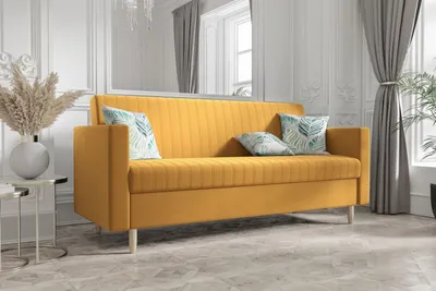 Zdjęcie produktu dla Sofa rozkładana MOHINI – żółta