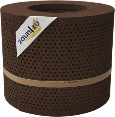 Produktbild von Doppelstab Sichtschutz zaun|zu PREMIUM gelocht 20% Streifen PP Zaunblende Braun 26m