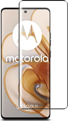 A Motorola Edge 50 smartphone with a screen protector.