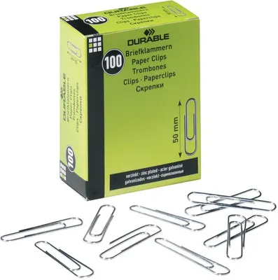 Produktbild von Briefklammern 50mm verzinkt VE=100x100 Stück