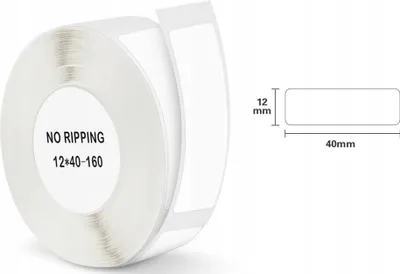 Zdjęcie produktu dla Białe etykiety samoprzylepne termiczne Niimbot D11 D110 D101 H1S 12x40