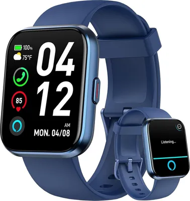 Produktbild von mit Telefonfunktion(Anrufe tätigen/empfangen),Fitness Tracker mit 110+Sportmodi, Puls/Schlaf-Monitor, Schrittzähler, Smart Watch mit Alexa für Android