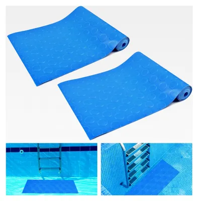 Produktbild von 2 Stück Schwimmbadleitermatten, 90 x 23 cm rutschfeste Schutzmatte für Poolleiter