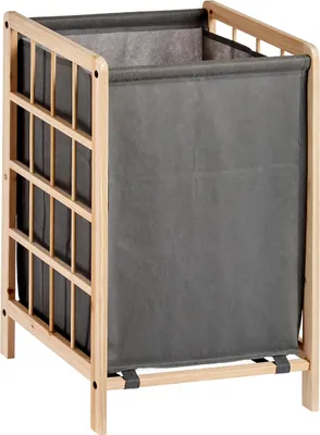 Obrázek produktu pro Koš do skříně, dřevo + textil